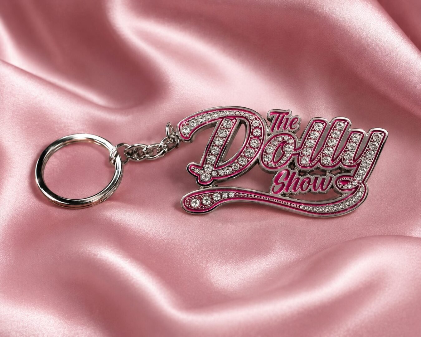The Dolly Show Pink & Silver Keyring