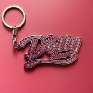 The Dolly Show Pink & Silver Keyring